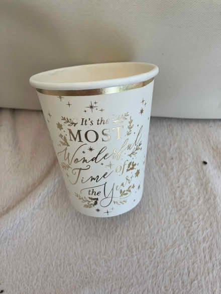 Photo of free Paper cups for cold drinks. Titled the most wonderful time o (Rothley LE7) #1