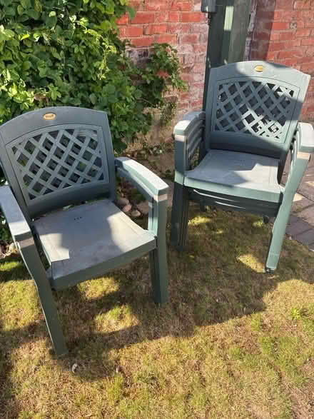Photo of free Green Plastic Garden Chairs (Great Boughton CH3) #1