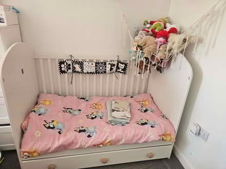 Photo of free Cotbed, mattress, pillow, duvet and bedding (Appleford OX11) #1
