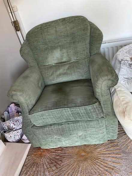 Photo of free 2 Green Armchairs (Alderbrook TN6) #1