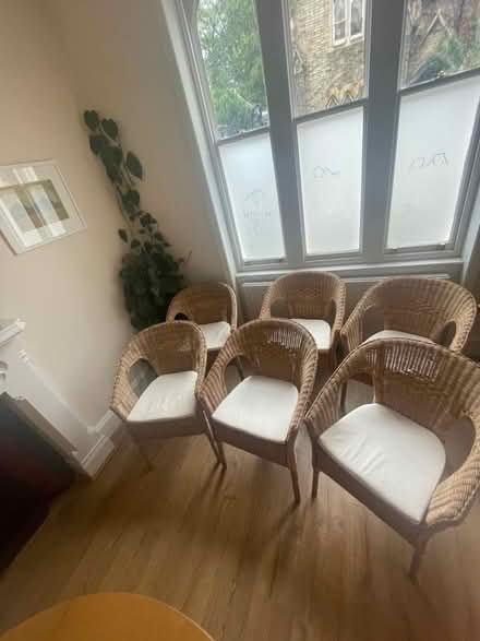 Photo of free Wicker chairs x6 (Tooting SW17) #2