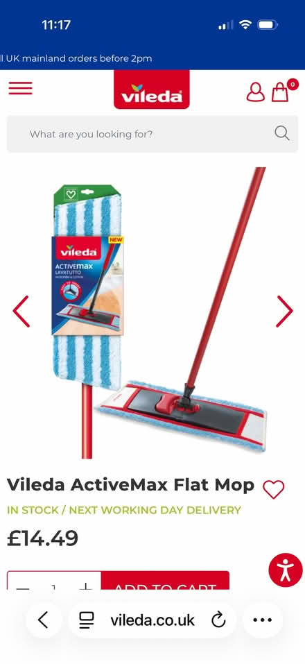 Photo of free Vileda Activemax mop head & new pad (Whiteshill GL6) #1