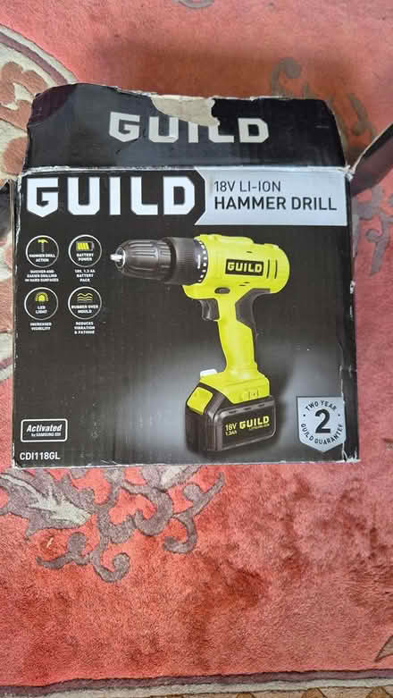 Photo of free Guild 18V Li-ion Hammer drill (Winchester) #1