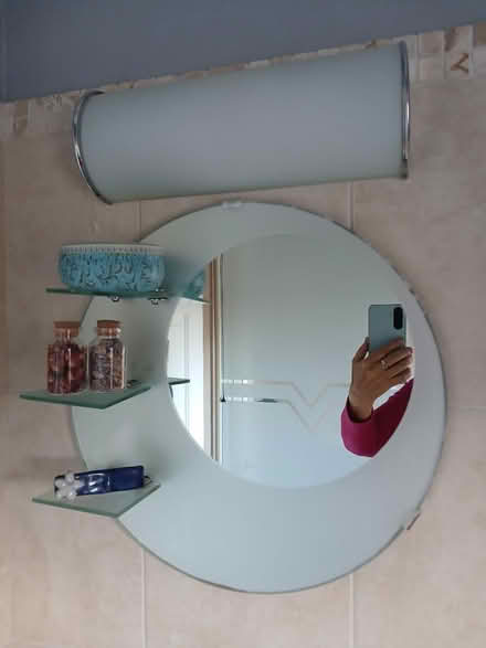 Photo of free Bathroom shelves, light, mirror (Scarborough South Cliffe) #1