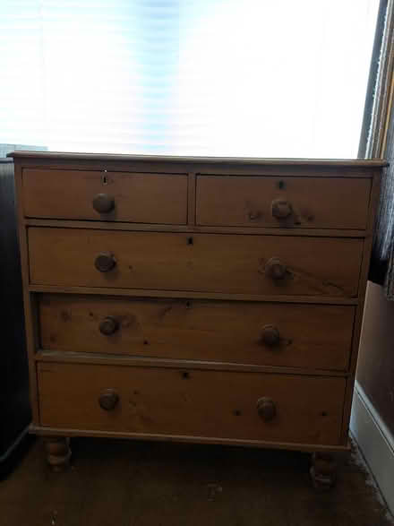 Photo of free Light wood pine chest of drawers (North Finchley) #1