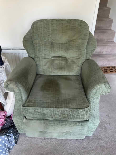 Photo of free 2 Green Armchairs (Alderbrook TN6) #2