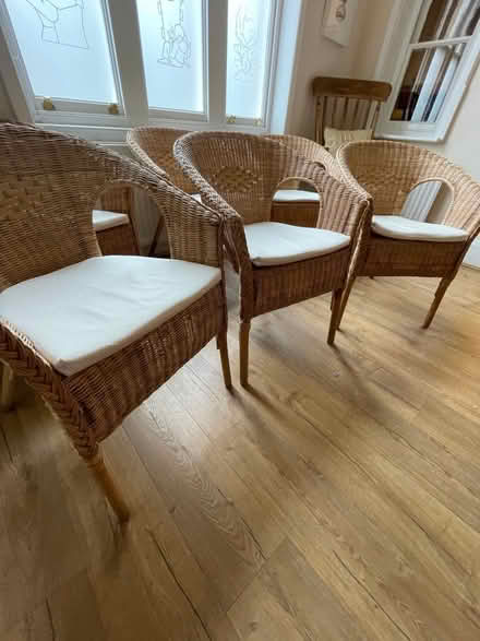 Photo of free Wicker chairs x6 (Tooting SW17) #3