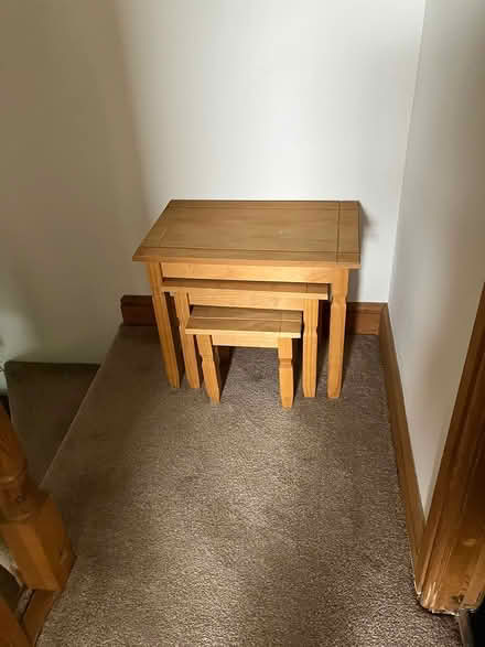 Photo of free Wooden nest of tables (Honley hd9 6bw) #1