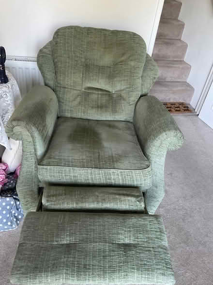 Photo of free 2 Green Armchairs (Alderbrook TN6) #3