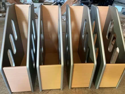 Photo of free Set of 4 Wooden & Silver Magazine Files (Watford WD18) (West Watford WD18) #1