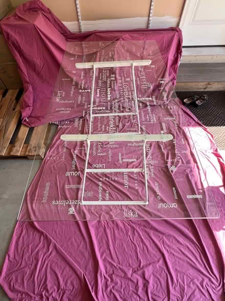 Photo of free Glass desk with metal base (Area of Hwy 100 and Duluth St) #1