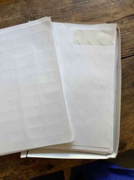 Photo of free White sticky labels (Colwall Stone WR13) #1