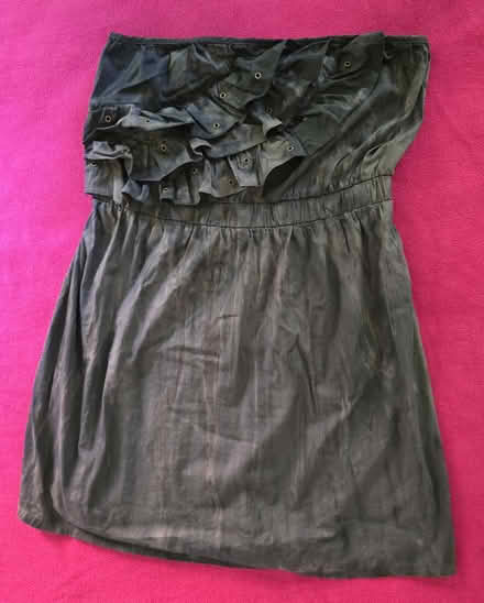 Photo of free Gray Strapless Ruffle Mini Dress XL (West 7th) #1