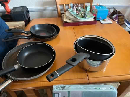Photo of free Saucepans and frying pans (Bare LA4) #1