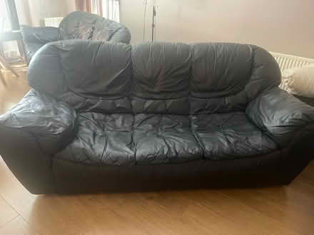 Photo of free genuine leather sofas (W8) #2