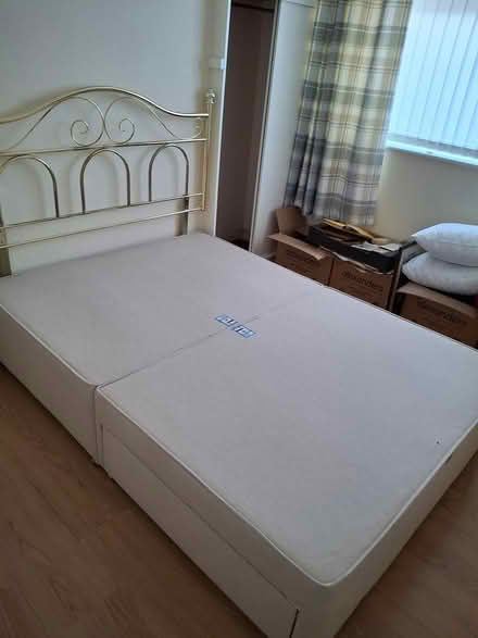 Photo of free Double bed base & brass headboard (Littleover DE23 1) #2