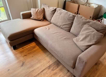 Photo of free 🛋️ FREE Dwell Brown L-Shape Sofa (Conistone way N7) #1