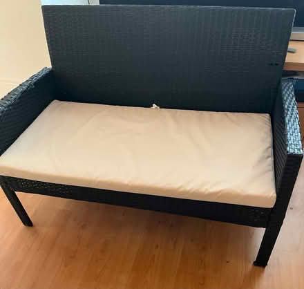 Photo of free rattan 2 seater sofa with cushion (CT9) #1
