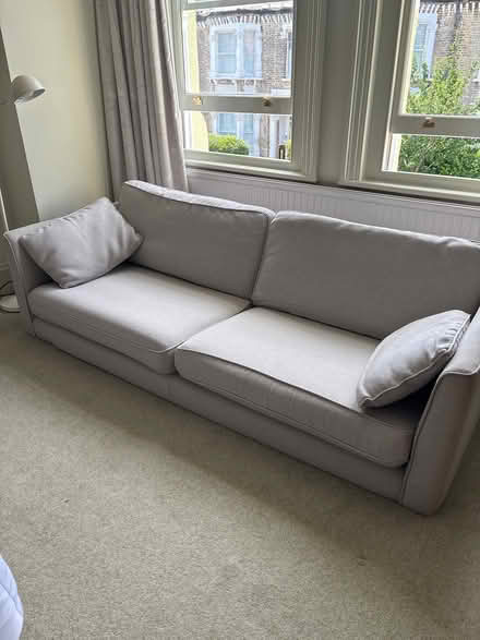 Photo of free Grey / light oatmeal sofa (Balham SW17) #1