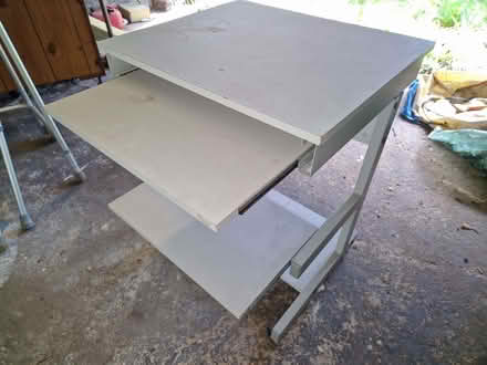 Photo of free Computer desk on castors with sliding keyboard tray (Ealing W5) #2