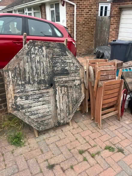 Photo of free Garden table and 3 chairs (Hangleton BN3) #1