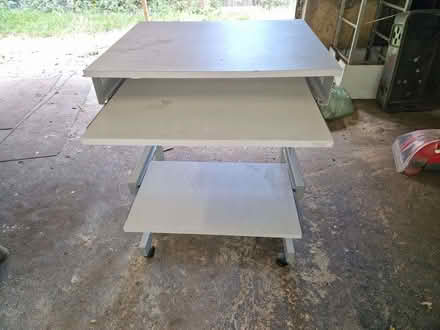 Photo of free Computer desk on castors with sliding keyboard tray (Ealing W5) #1