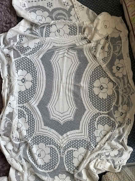 Photo of free Vintage lace tablecloth (Ashford TW15) #1