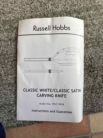Photo of free Russell Hobbs Classic Satin Carving Knife (Crowborough Warren TN6) #2