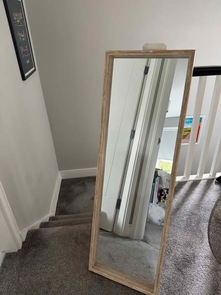 Photo of free Long narrow wooden mirror (Clay Farm, Leopardstown) #1