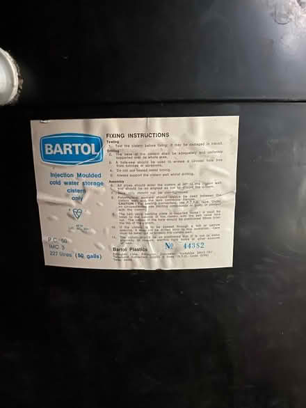 Photo of free 50 Gallon Bartol Water Tank (Charlton SE7) #3