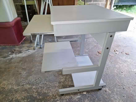 Photo of free Computer desk on castors with sliding keyboard tray (Ealing W5) #3