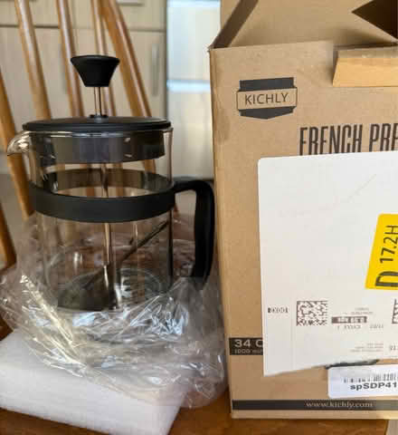 Photo of free French press new never used (MK6 Peartree Bridge) #1