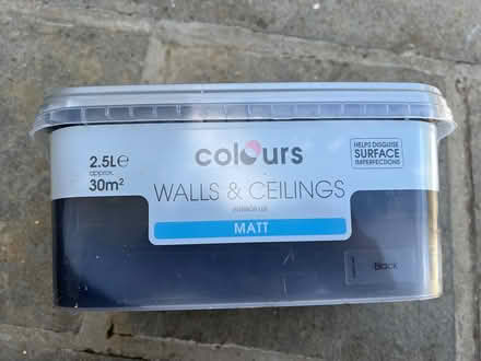 Photo of free Approx 2 litres of Matt black interior paint (Oldfield Park BA2) #1