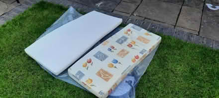 Photo of free 2 x garden bench cushions (Hereford, Belmont) #1