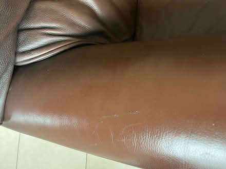 Photo of free Two seater Lenleys leather sofa (CT7) #2