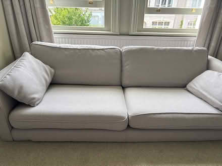 Photo of free Grey / light oatmeal sofa (Balham SW17) #3