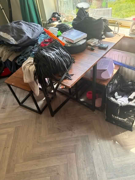 Photo of free table and 4 chair/stools (matlock town DE4 3et) #1