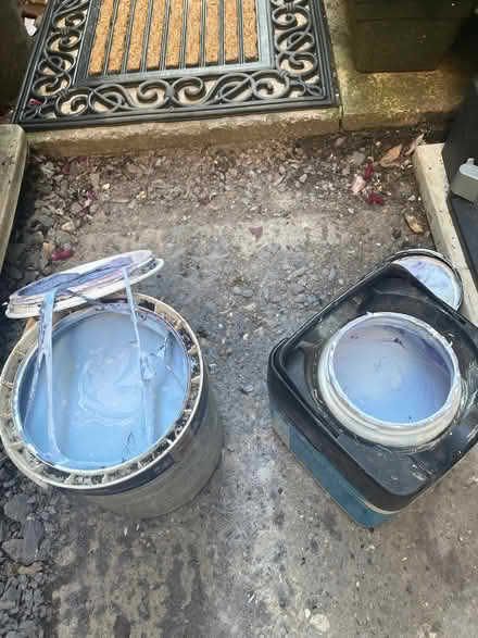 Photo of free 2 blue tubs of Kitchen/ bathroom paint (Reading West RG1) #2