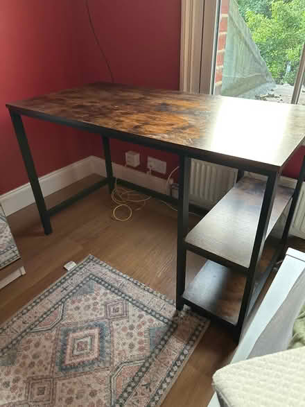 Photo of free Wood and steel desk (Farnborough GU14) #1