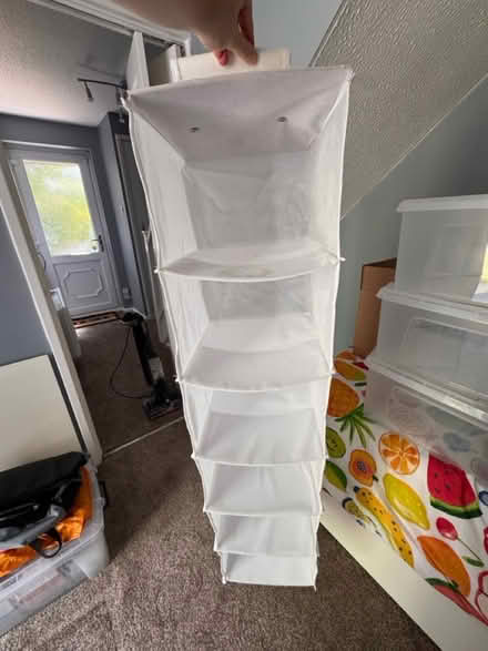 Photo of free White Hanging Closet Organiser (Springfield CM1 6) #1