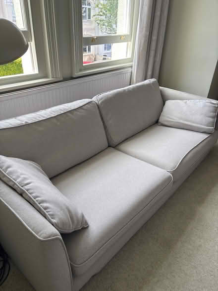 Photo of free Grey / light oatmeal sofa (Balham SW17) #2