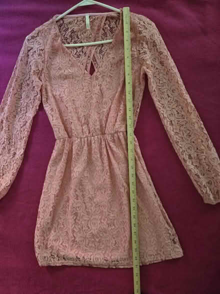 Photo of free Long Sleeve Pink Lace Dress - Small (West 7th) #3