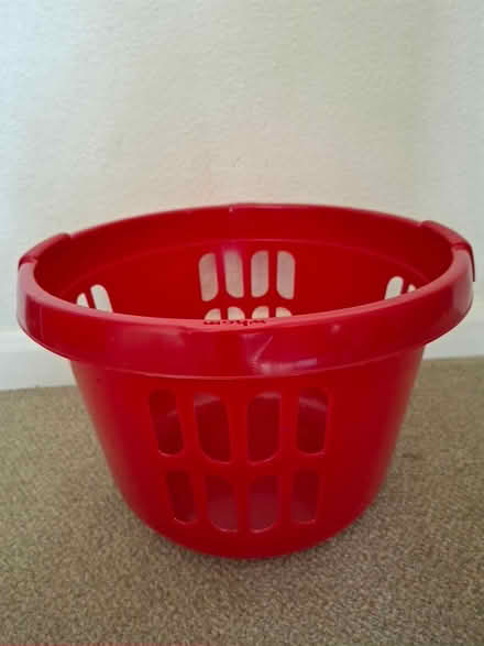 Photo of free Red plastic laundry basket (Welling DA16) #1