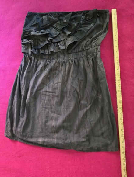 Photo of free Gray Strapless Ruffle Mini Dress XL (West 7th) #2
