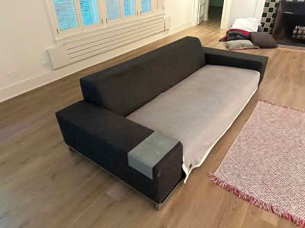 Photo of free Dark grey used couc/ sofa (Lexington) #2