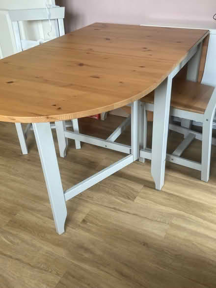 Photo of free IKEA dining table and chairs (Wentnor SY9) #3