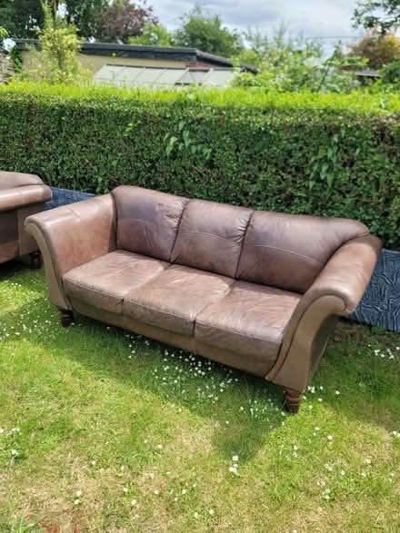 Photo of free Three seater leather settee (Rotherham S60) #3