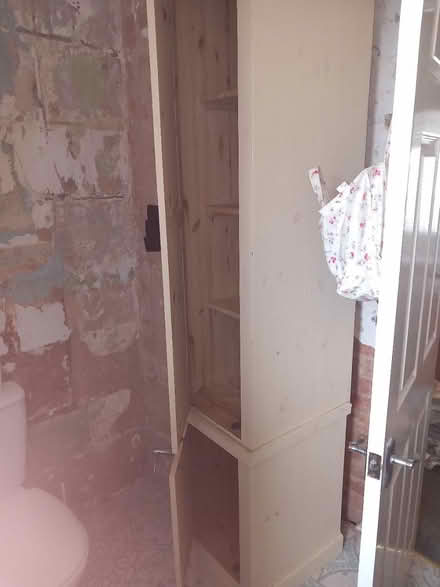 Photo of free Tall wooden cabinet cupboard (Hadleigh SS7) #1