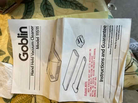 Photo of free Goblin Hand Held Vacuum cleaner (Ilkley LS29) #2