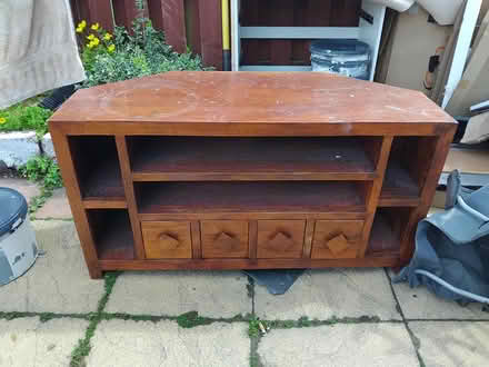 Photo of free Mango wood tv unit (Mottram SK14) #1